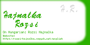 hajnalka rozsi business card